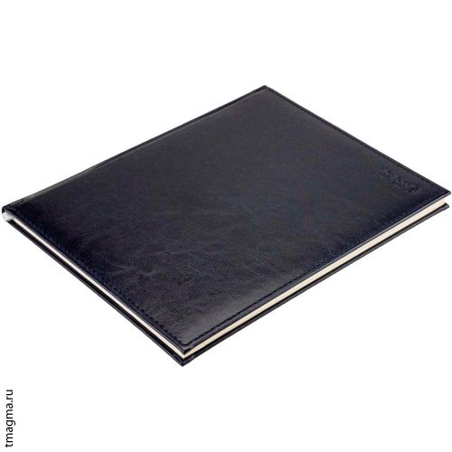 Темно-синий еженедельник с серебряным срезом, формат А4, датированный на 2020 год, коллекция Рич (Rich)