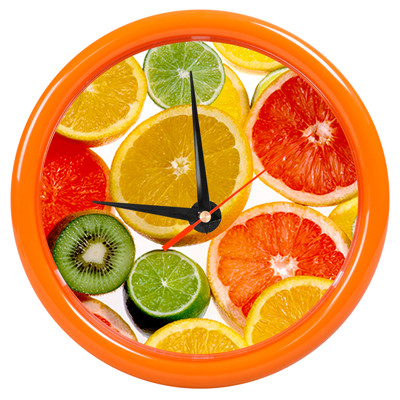 оранжевые часы под нанесение логотипа
