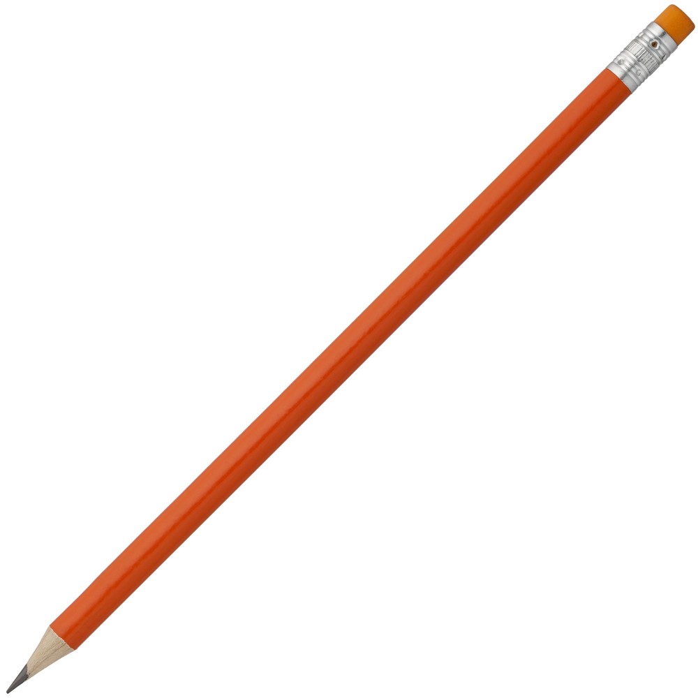 Печать на оранжевом карандаше с оранжевым ластиком