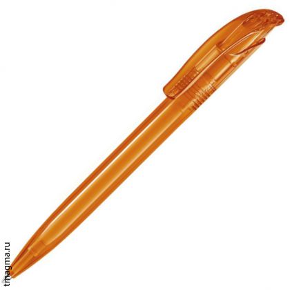 ручка Сенатор с логотипом, модель Senator Challenger clear, цвет - прозрачный оранжевый