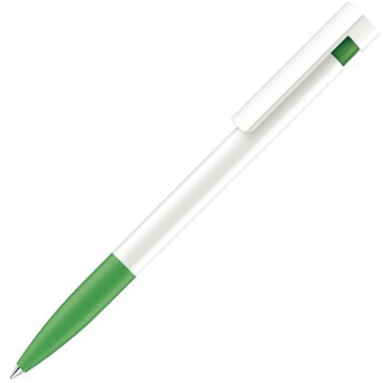 ручка Senator Liberty Polished Basic Soft Grip, белая/зеленая 347