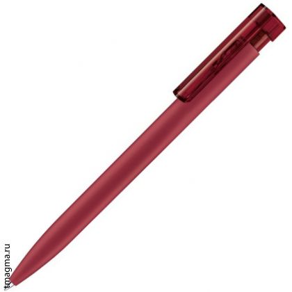 ручка Senator Liberty Soft Touch Clip Clear, темно-красная
